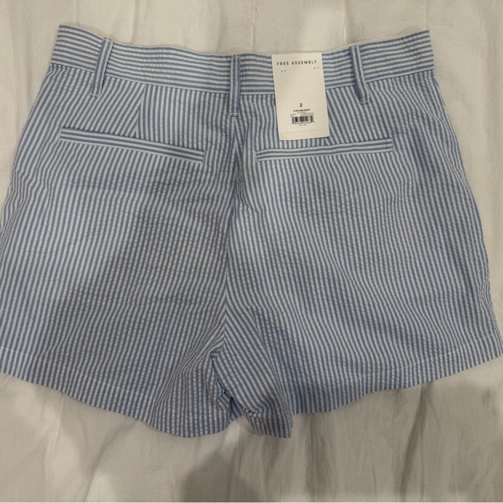 Blue Striped Women's Shorts